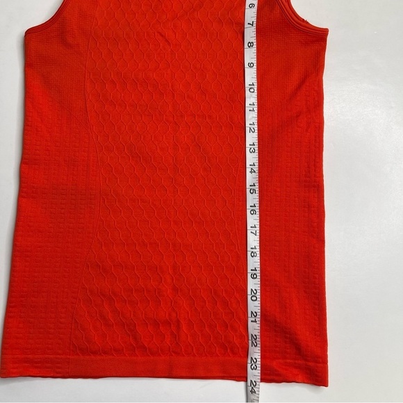 Athleta Seamless Sequence Textured Sleeveless Muscle Tank Orange Women's Size XS - Picture 5 of 7